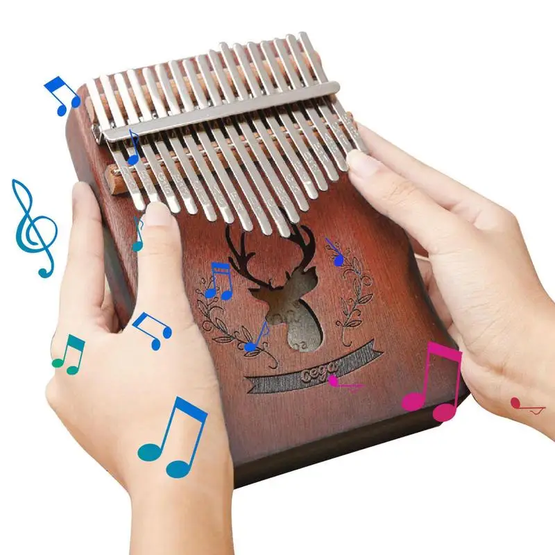 

17 Keys Kalimba Thumb Piano With Accessories Creative Music Finger Piano For Beginners Teens Kids High-Quality Music Instrument