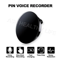 mini pin voice recorder hd noise reduction rechargeable digital voice recording audio recorder for meeting interview recording