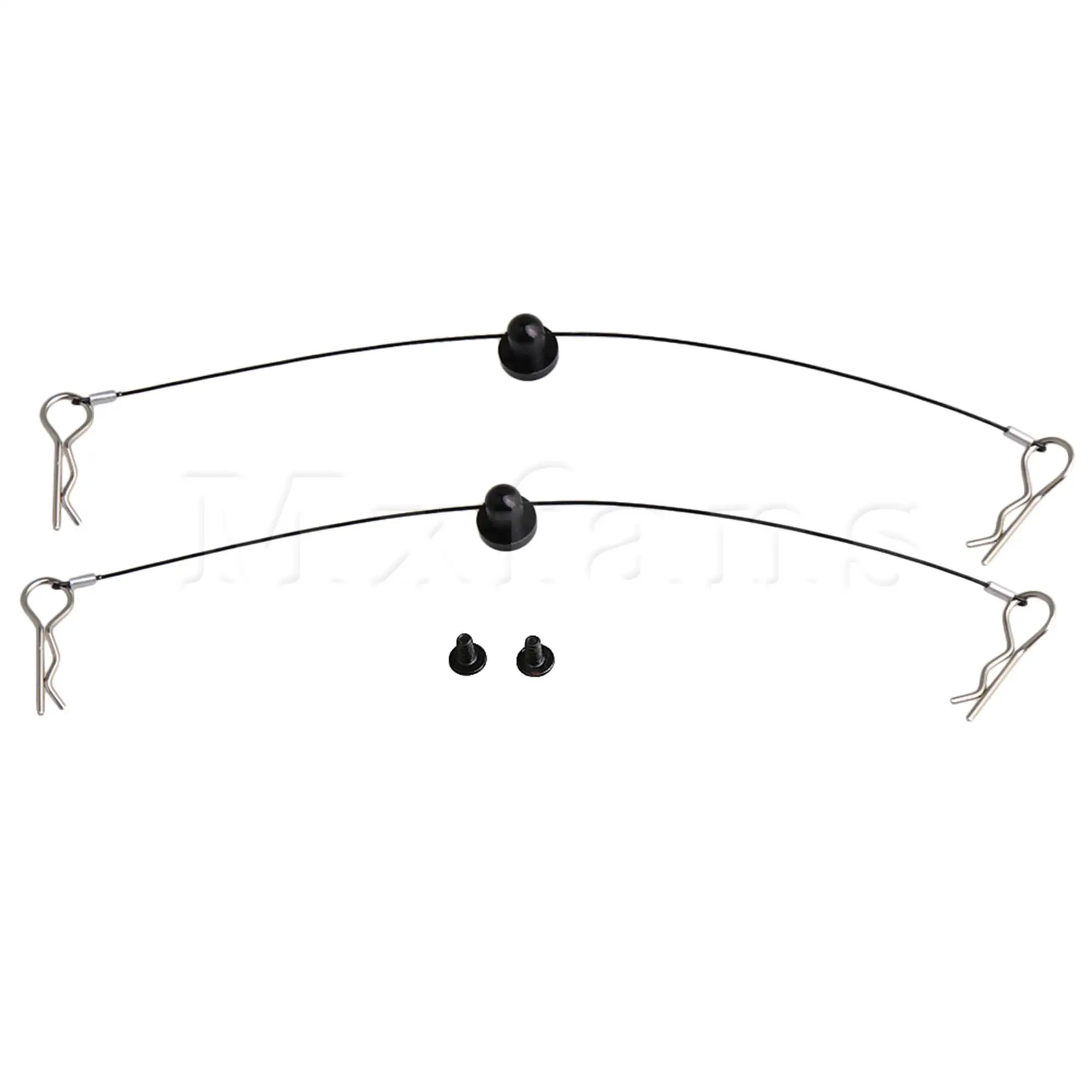 

Зажимы для корпуса с винтом для модели автомобиля RC1:10 черные, 155 мм, 2 шт.