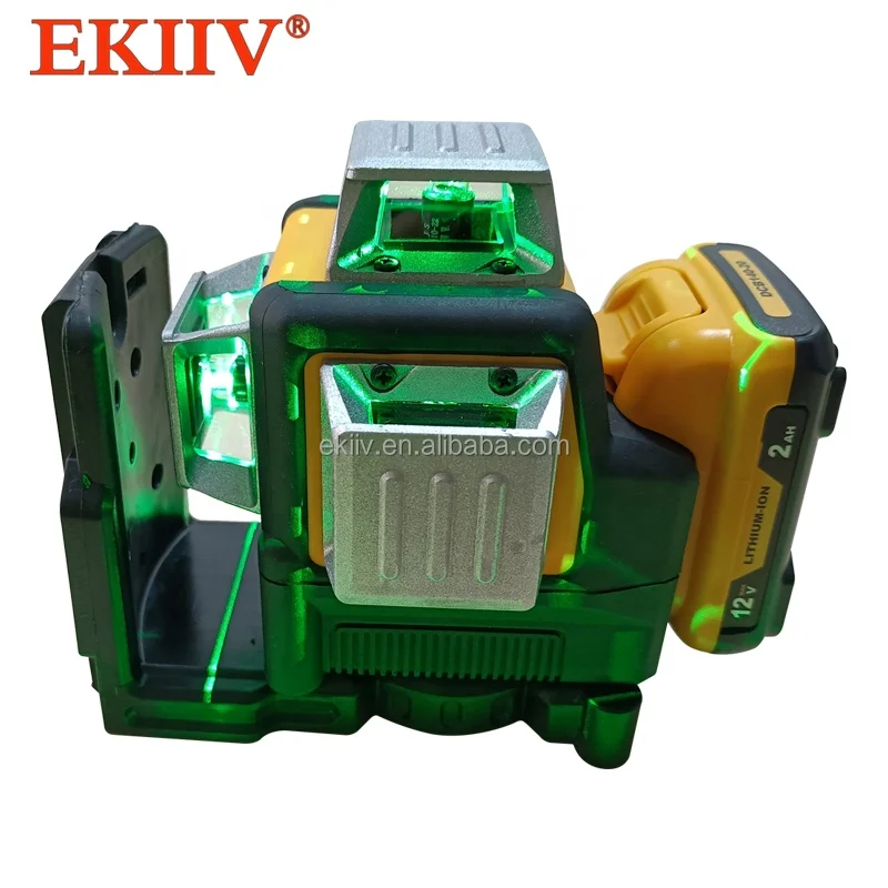 EKIIV Высокое качество 4D 3d 12 линий 16 зеленая линия лазерный уровень для