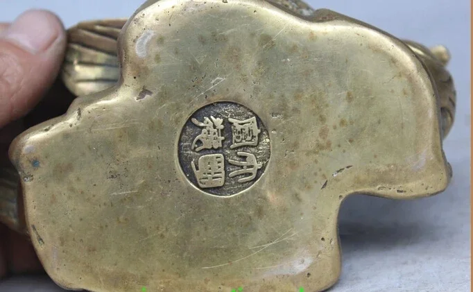 Китайская народная латунная 2-осевая статуя птицы-мандарина для любителей утки