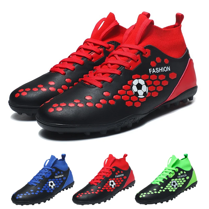Stylish Comfortable High Ankle Adult Youth Training Match Sports Football Shoes Outdoor Indoor Grass Sports Shoes 35-41#