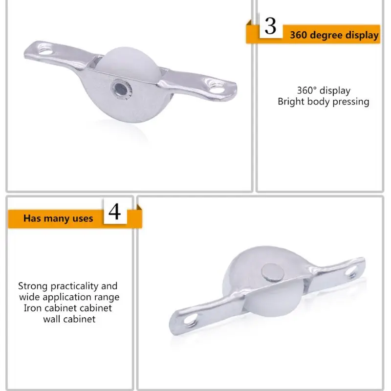 10Pcs Home Closet Cabinet Sliding Door Wheel Metal Nylon Furniture Wheels Roller G32D |