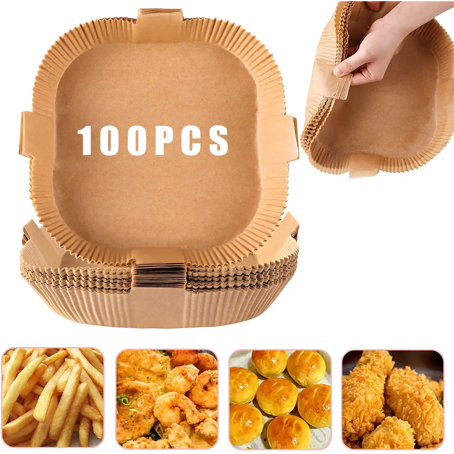 

Paper For Air Fryer Baking Oil-proof and Oil-absorbing Paper For Household Barbecue Plate Food Kitchen Pan Pad Tool Accessories
