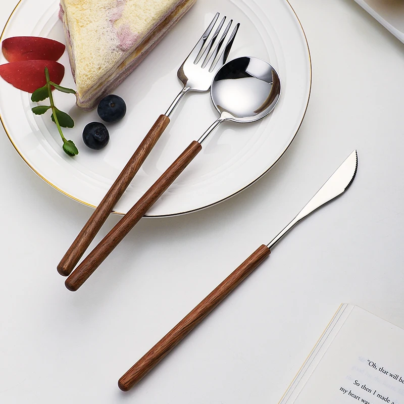 Винтажная столовая посуда из нержавеющей стали 304 для кухни столовые приборы