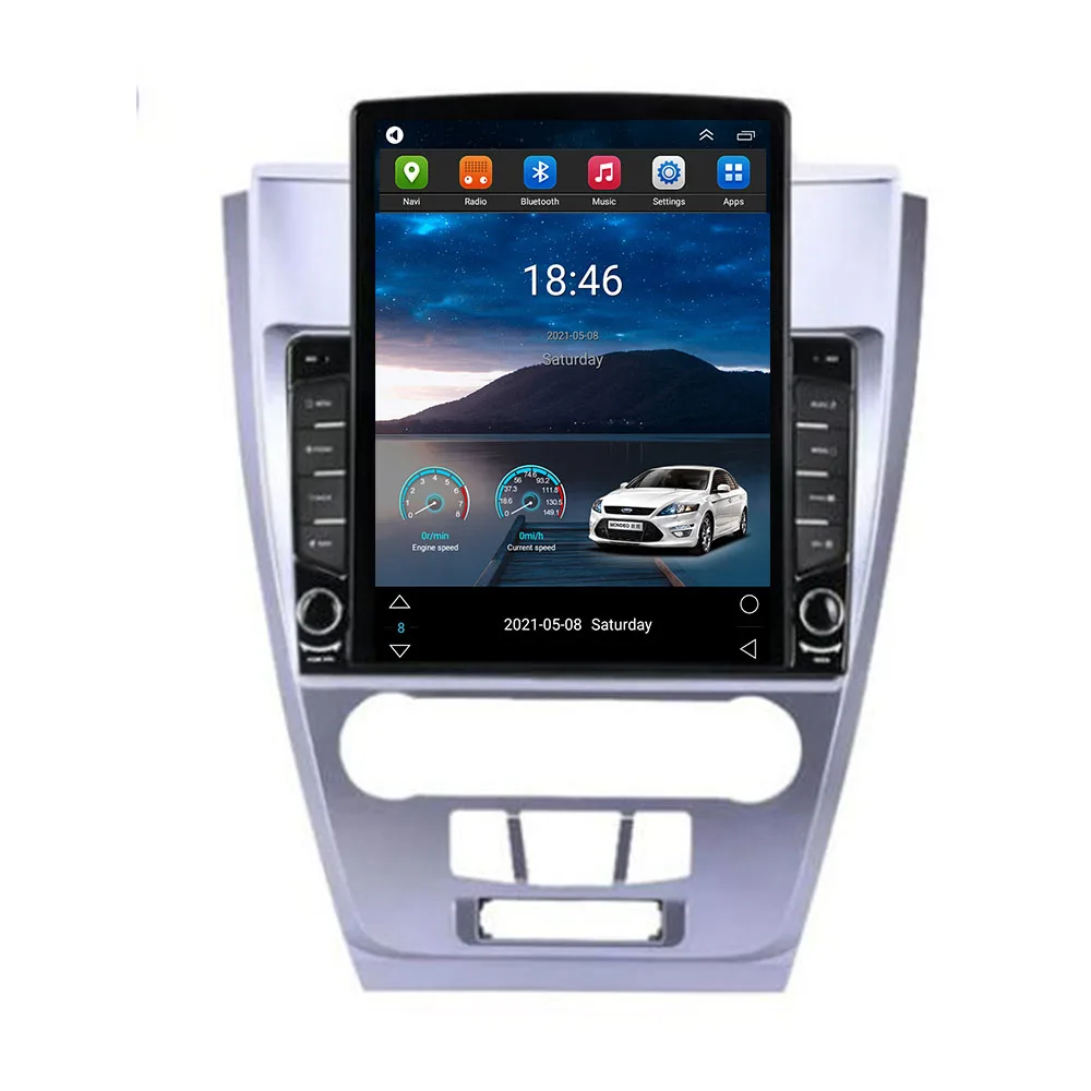 

For Tesla Style 2Din Android 12 Car Radio For Ford Fusion Mondeo Mustang 2009-12 Multimedia Video Player GPS Stereo Carplay DSP