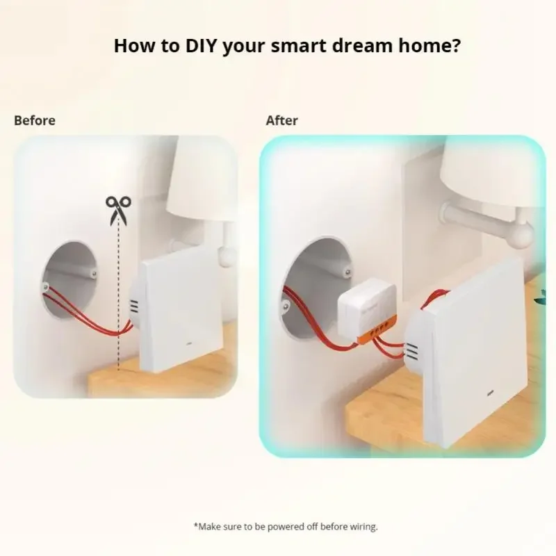 SONOFF ZBMINIL2/ZBMINI ZigBee Smart Switch Нейтральный провод Не требуется 2-позиционный