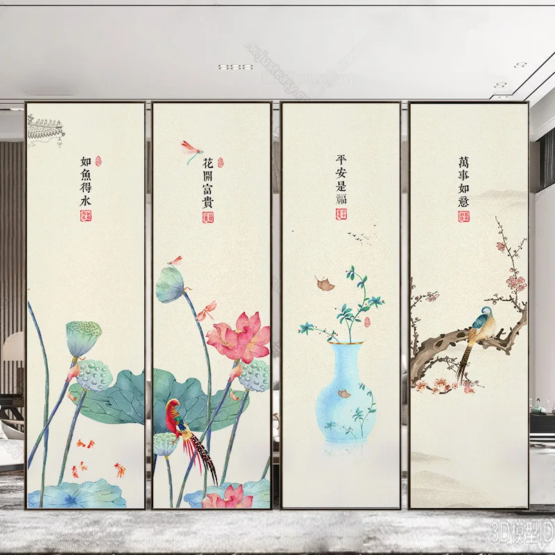 

Windows Privacy Film Church Style Stained Glass Window Stickers Static Cling Decorative Frosted Window Films Customized Size