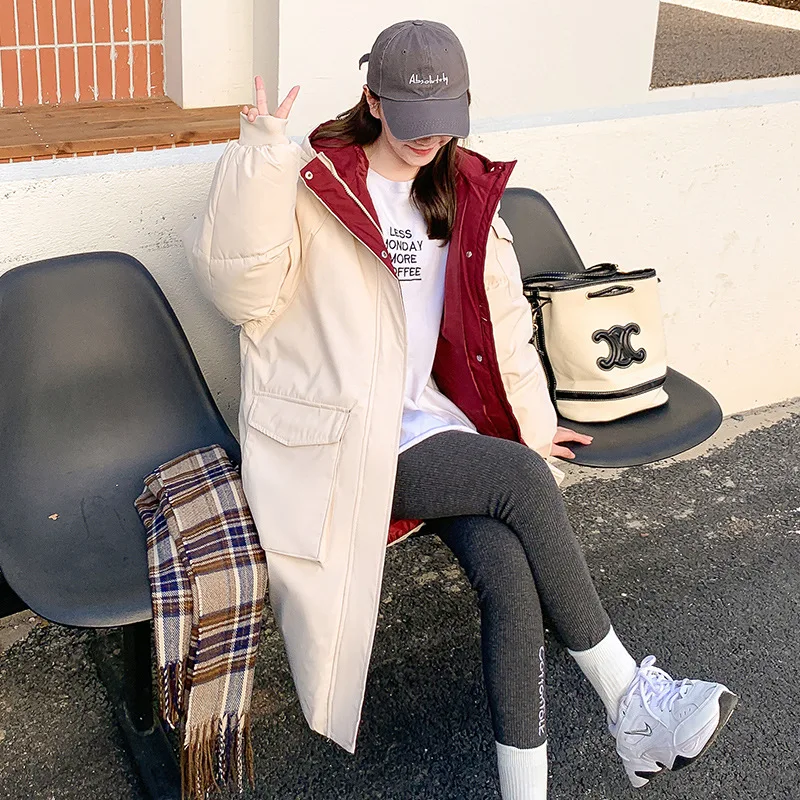 Winter Coat for Women Coats Parkas Jackets Oversize Hooded Cotton Padded Jacket Korean Fashion Women's Winter Jacket 2022