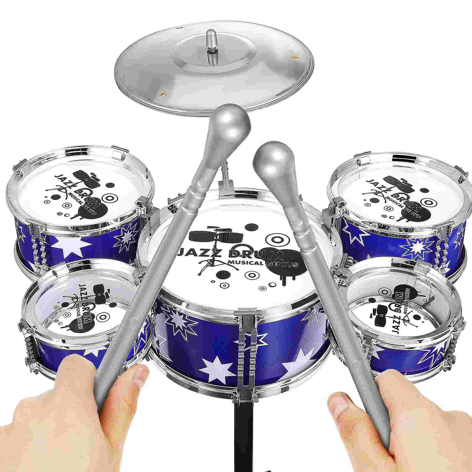 

Drum Kit Toy Percussion Musical Instruments Dropshipping Plastic Jazz Toddler Playset