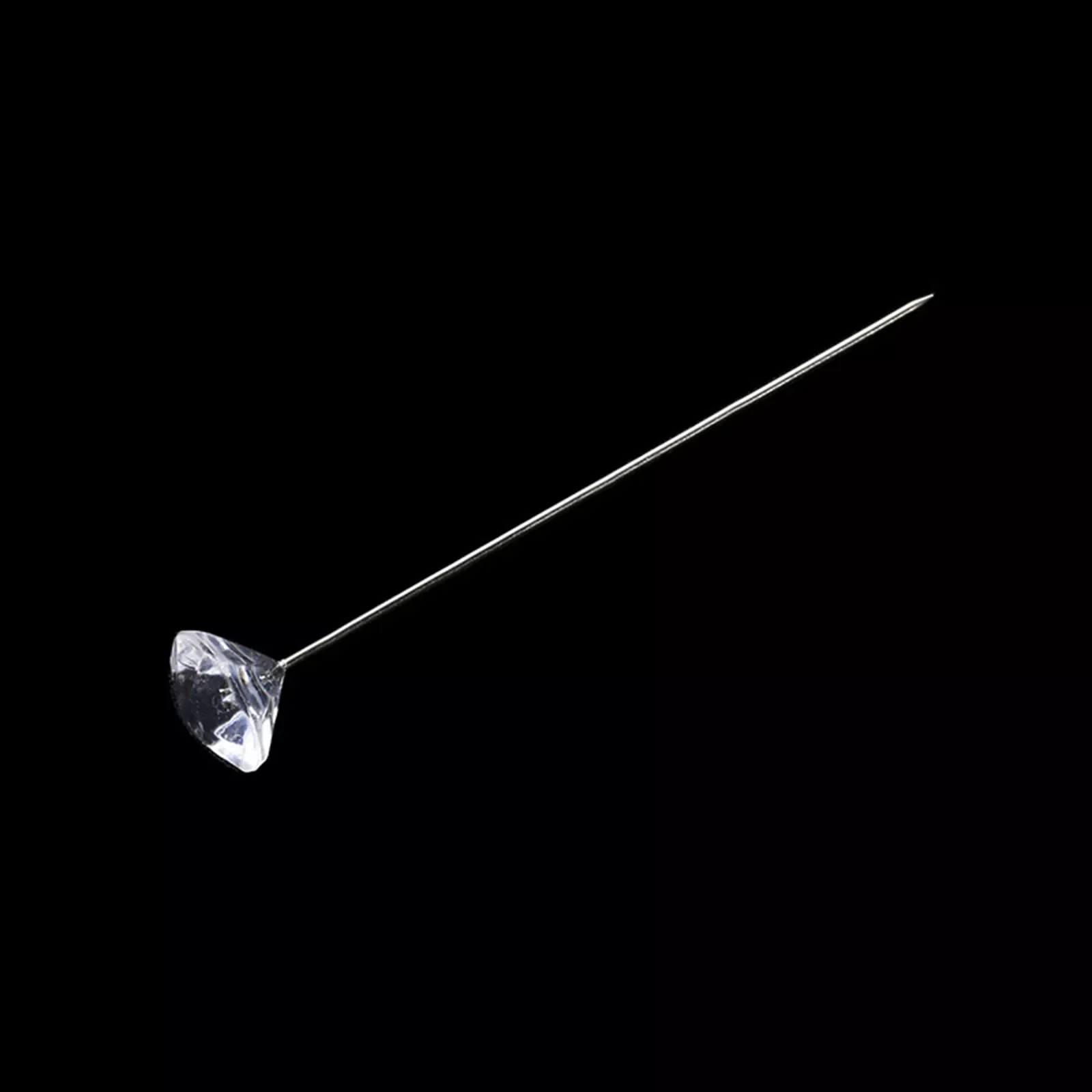 

New 50/100pcs Sparkle Diamond Pins Wedding Floral Bouquet Pin Stitching Needle Crystal Head Garment Apparel Sewing Accessories