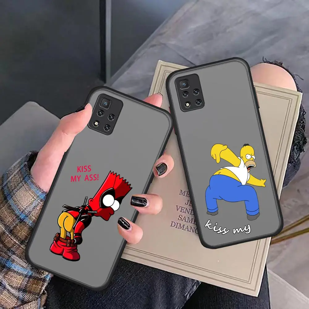 

Funny Hot Simpsons Boy Anime Cartoon Matte Case For Redmi Note 10 Pro Case For Redmi Note 11 10 9T 9S 9 8 Pro 7 6 5 4 3 2 Cover