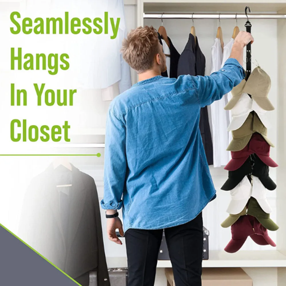 Головной убор для чулана легко хранить шляпу вешалки бейсболок 16 зажимов шапок