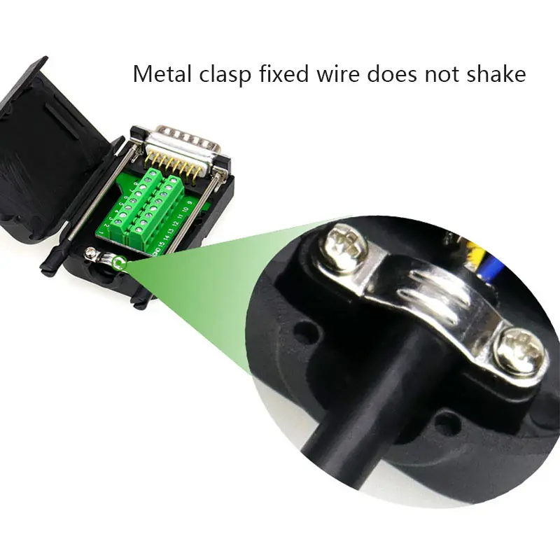 DB15 Коннектор 15-контактная плата разводки D-SUB адаптер мужской терминальный модуль штыревого типа с корпусом Sub on.