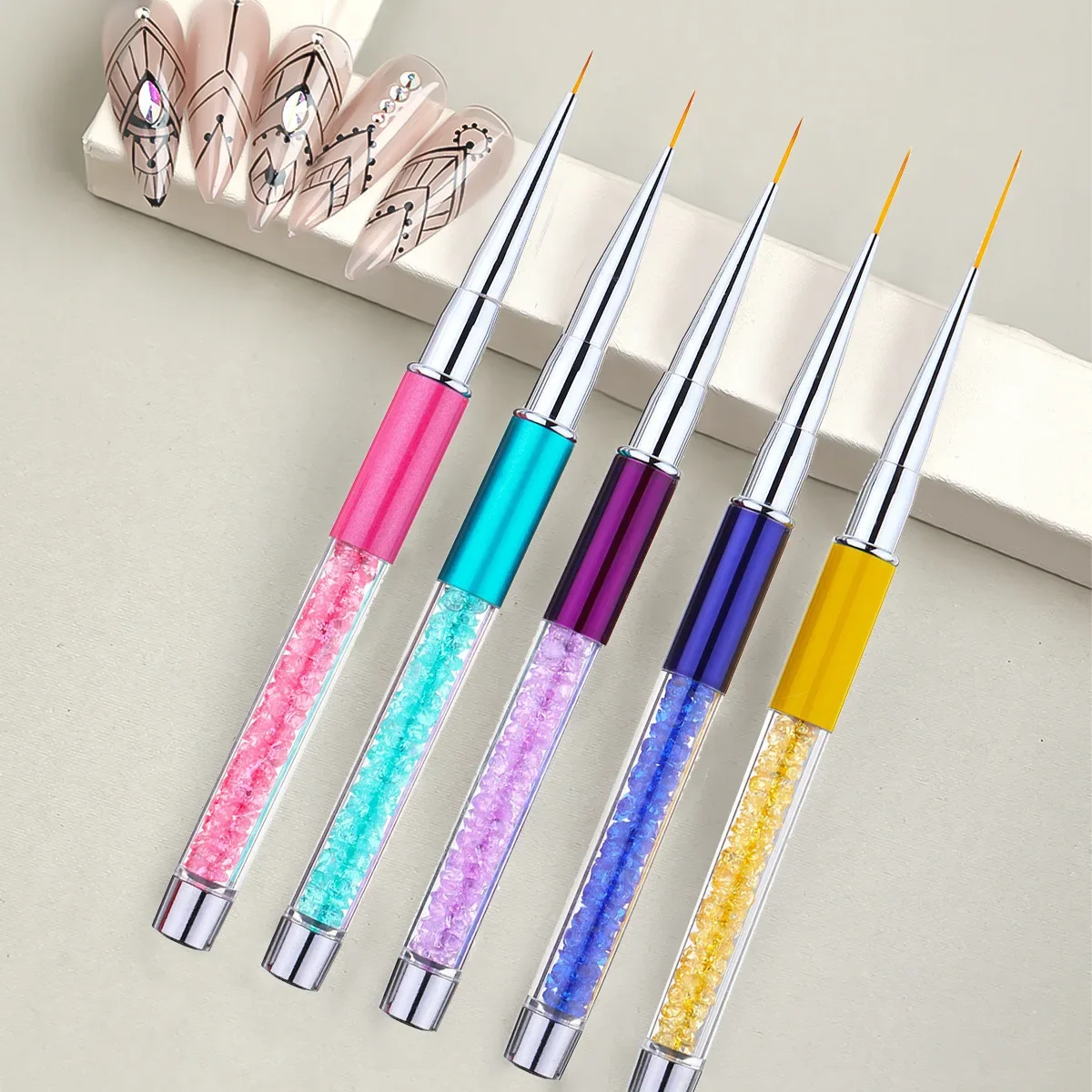 

Nail Brushes Nail Brush Nail Art Manicure Brushes Set Line Flower Pen Dotting Painting Design Nail Gel Brush for Manicure Liner