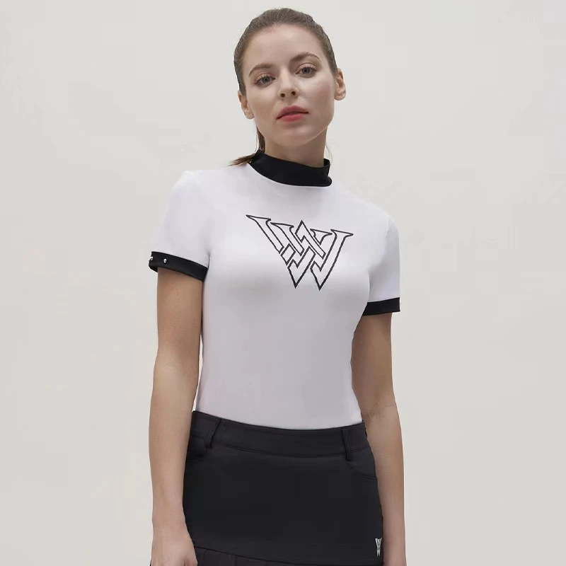 Summer golf ladies outdoor sports short-sleeved POLO shirt breathable quick-drying casual all-match slim T-shirt