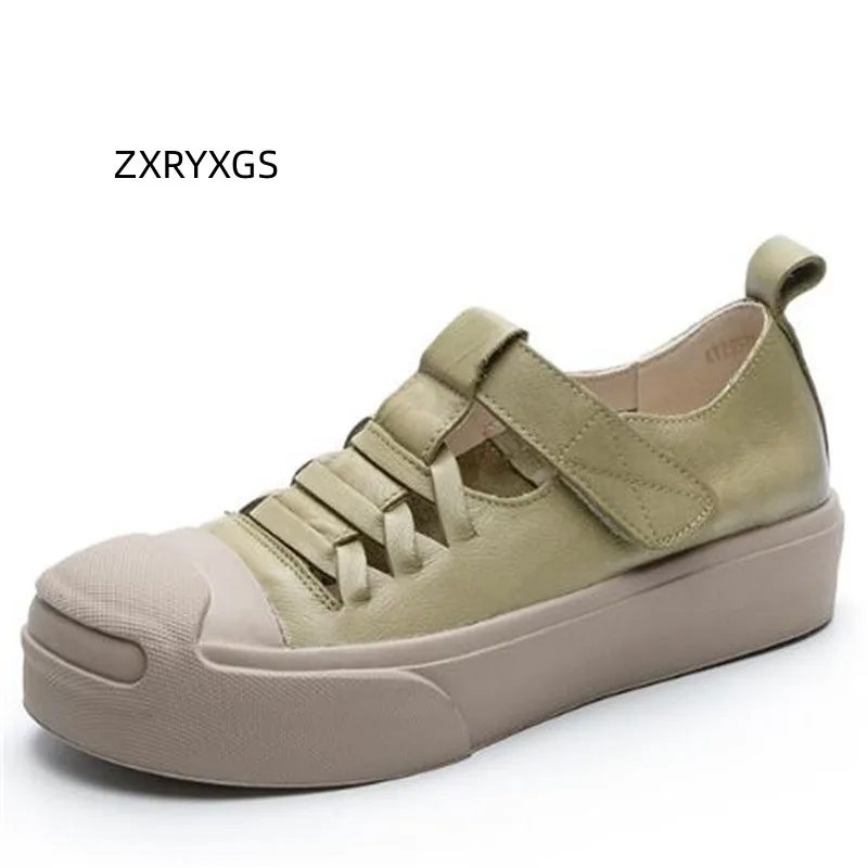

ZXRYXGS 2023 новые осенние превосходные Женские кроссовки из натуральной кожи на вулканизированной подошве темпераментные трендовые кроссовки на плоской платформе