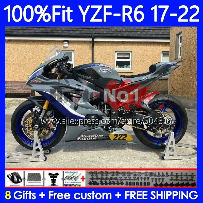 

OEM Body For YAMAHA YZF R6 600 R 6 CC glossy grey YZF600 YZFR6 17 18 19 157MC.55 YZF-R6 YZF-600 2017 2018 2019 Injection Fairing