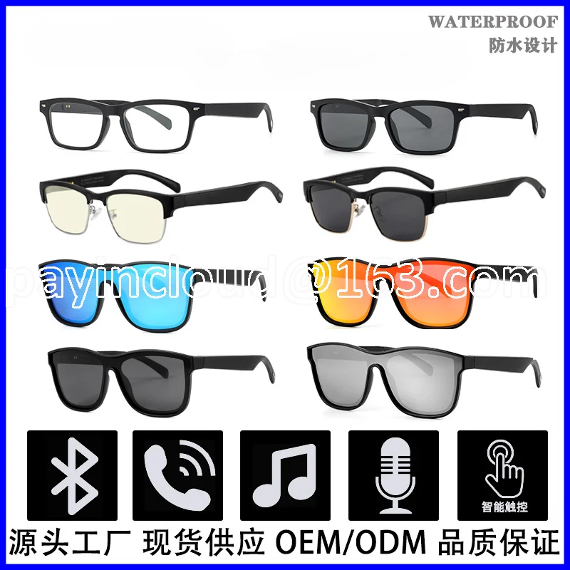 

Smart Bluetooth Glasses Bone Conduction Call TWS Headset Sports Music Glasses Gift Logo