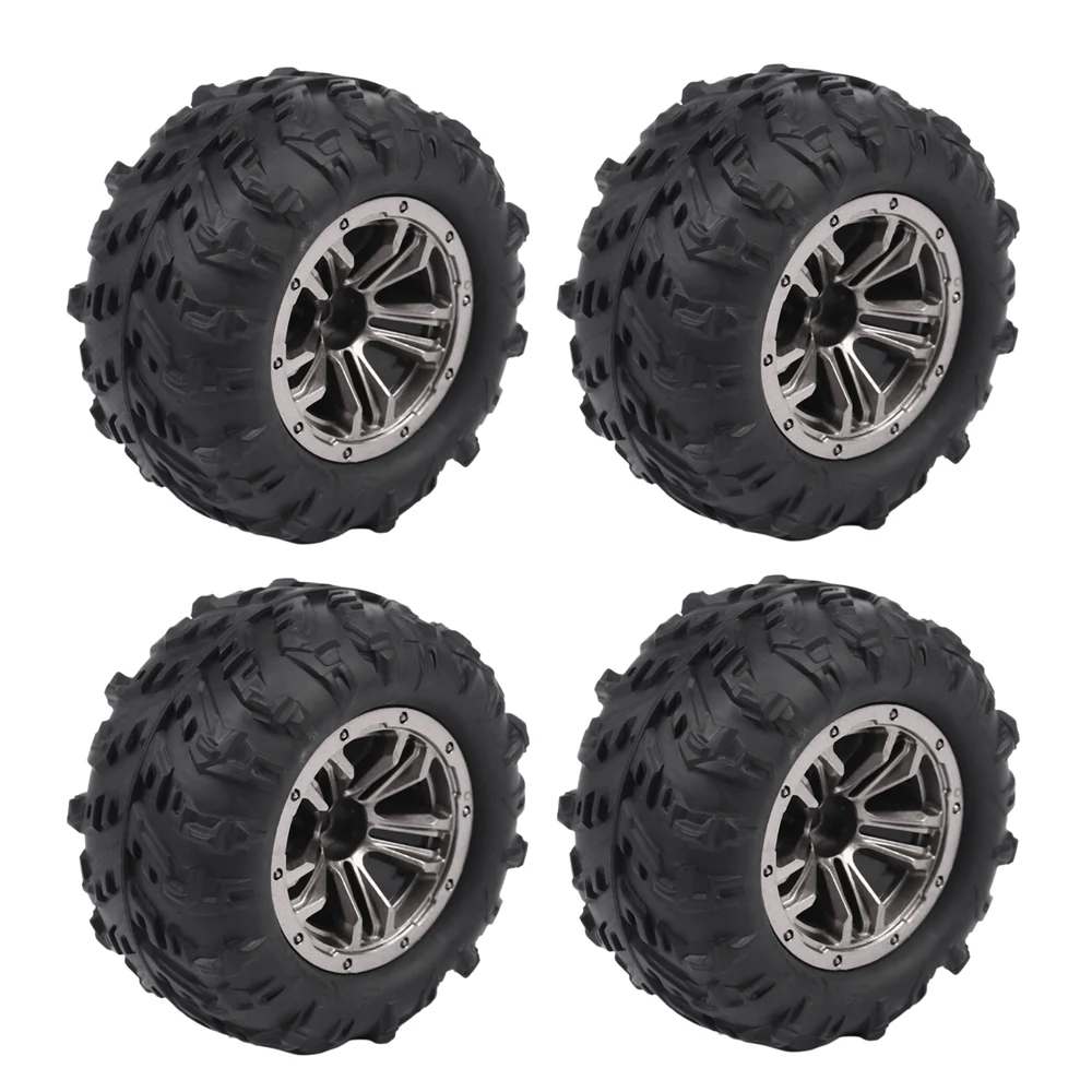 

4Pcs 80mm Wheel Tire Tyre for Xinlehong Q901 Q902 Q903 9130 9136 9137 9138 Hosim 1/16 RC Car Upgrade Parts,1