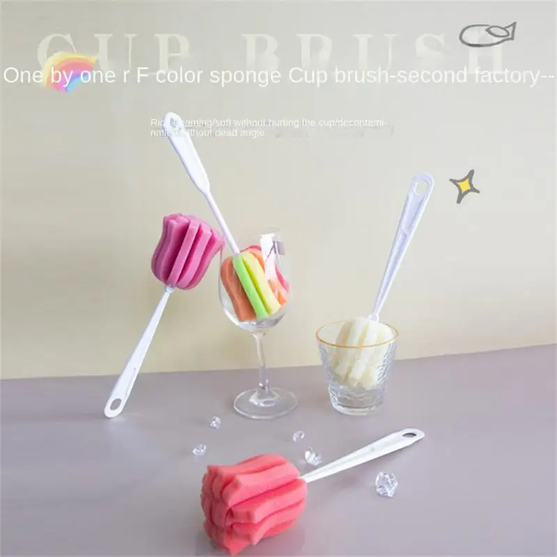 

1pcs Cup Brush Bottle Cleaning Supplies Thermos Cup Cleaning Cup Sponge Brush Baby Milk Bottle Gap Cleaning Brushes Home Brush