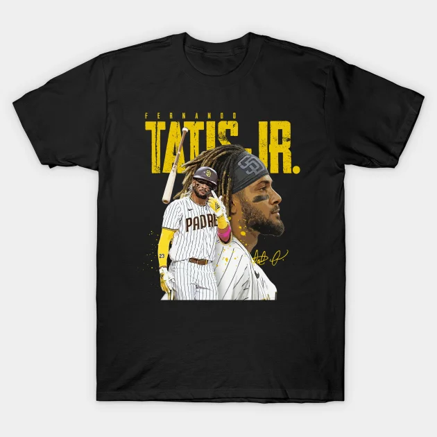 

2021 Men/Women's Summer Black Street Fashion Hip Hop Fernando Tatis Jr San Diego Padres T-shirt Cotton Tees Short Sleeve Tops