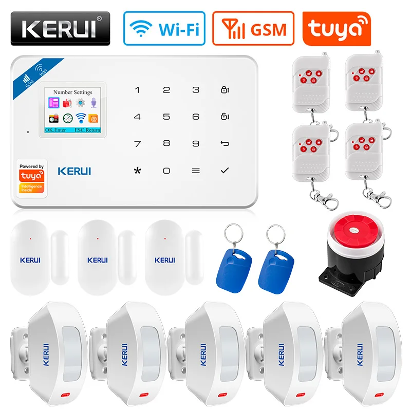 KERUI W181 Tuya домашняя охранная сигнализация детекторы дыма и пожара GSM WIFI
