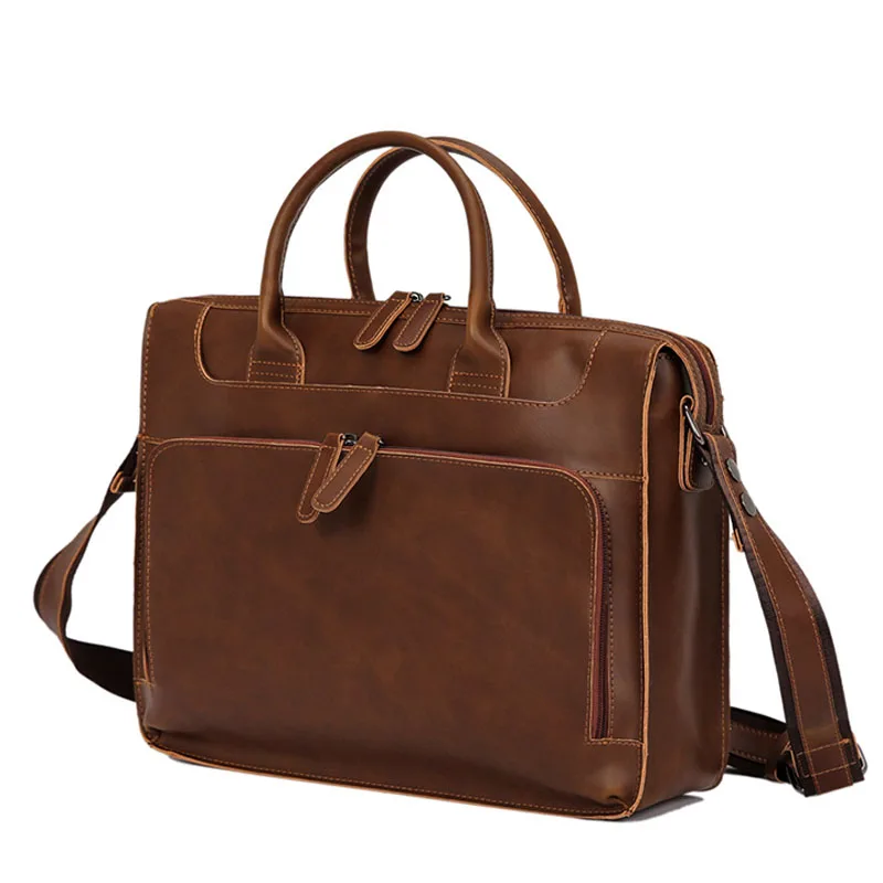 Брендовый портфель из искусственной кожи, повседневные мужские сумки через плечо, деловая мужская сумка для ноутбука, мужские винтажные ко...