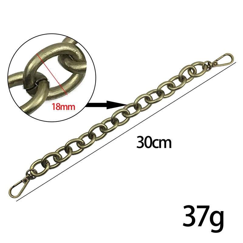 Metal Chain 30cm Replacement  For Handle  Bag Chain Handbag Antique Bronze DIY Bag Strap Accessories Hardware10pcs/lot