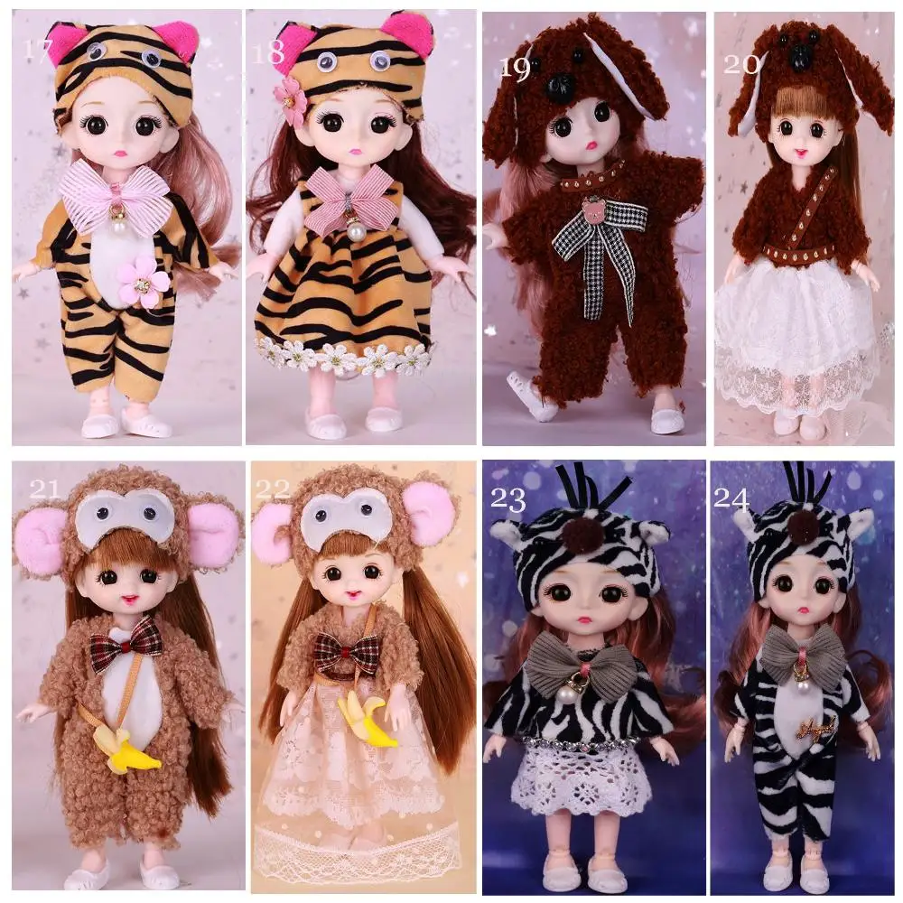 Кукольная одежда Красивый кукольный наряд для 1/12Bjd Molly Body Obitsu 11 Ob11 Аксессуары 16 ~ 17