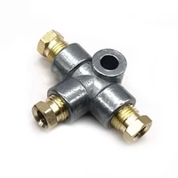 new silver 3 way t piece tee brake pipe with 3 m10 male nuts short metric copper 316 10mm inch replacement parts