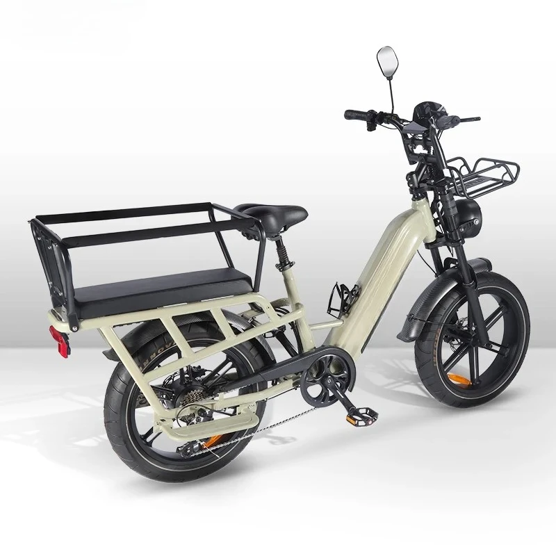Фото Электрический городской велосипед TcItalian OUXI Q10 250W 48V с 20-дюймовыми колесами, двойными дисковыми тормозами, 7-скоростной трансмиссией и батареей на 60 километров. №3