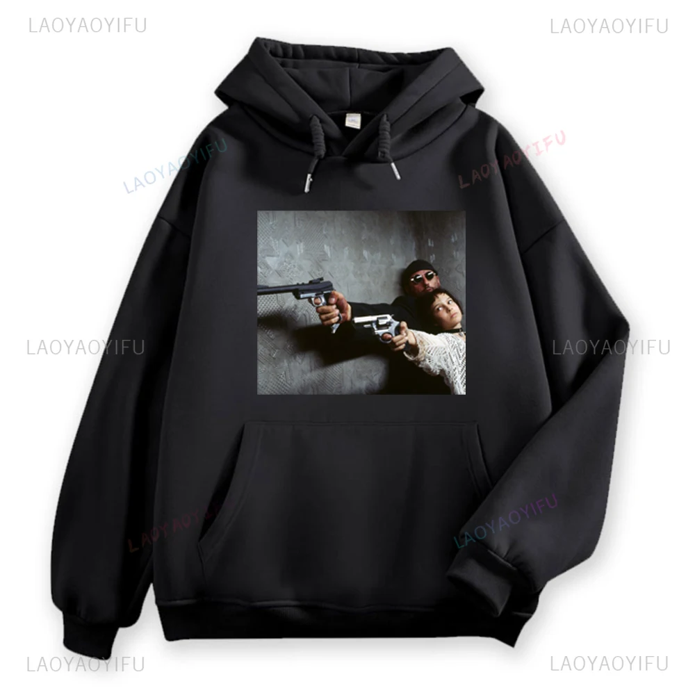 Классические толстовки с капюшоном Леон из фильма 80-х мужские винтажные длинными