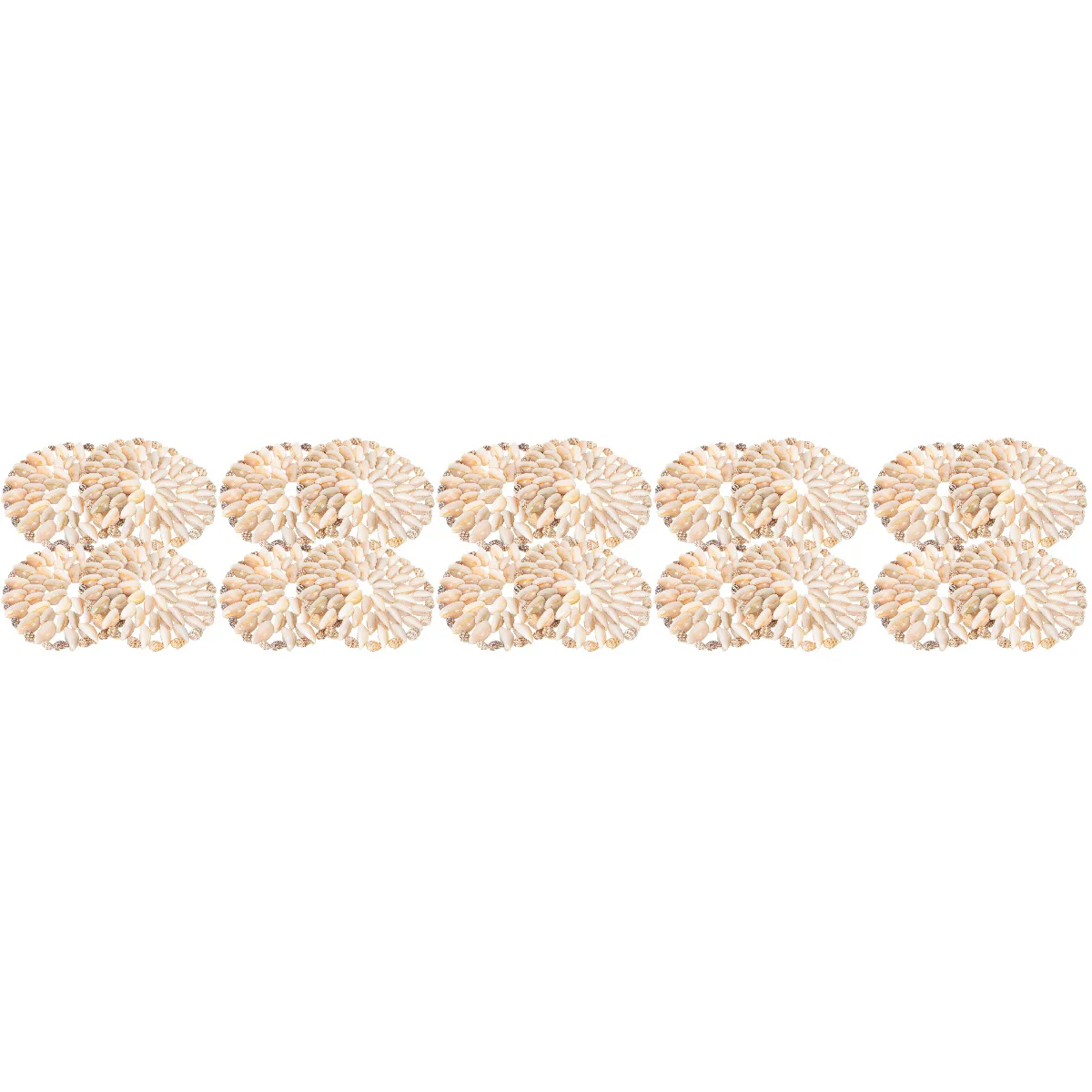 

20 pcs Delicate Shells and Conch Coasters Heat Insulated Coaster Mug Holders