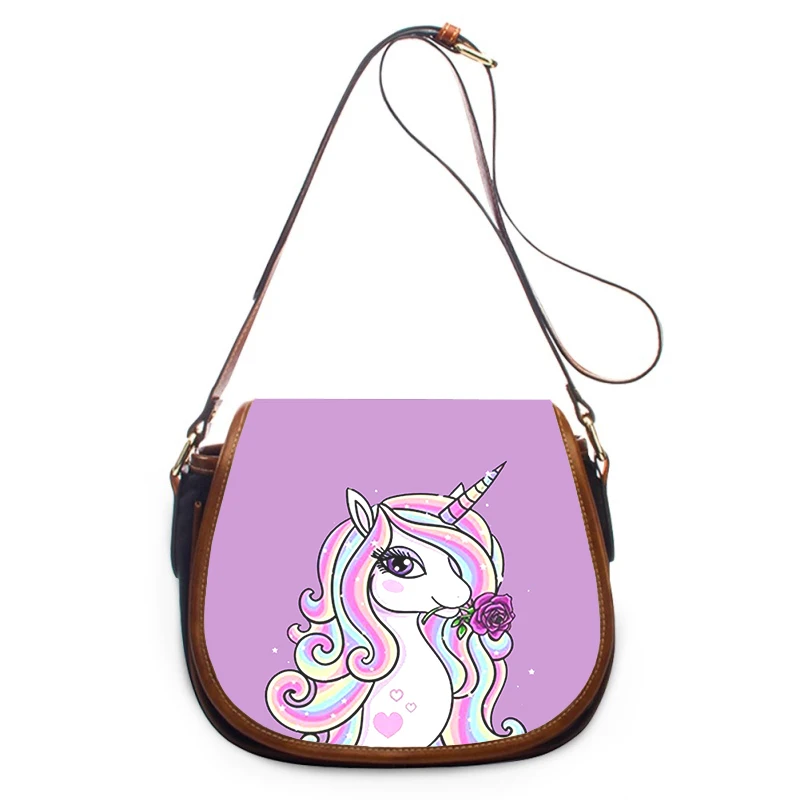 Cute Rainbow Unicorn print new fashion Women Crossbody Bag Luxury Handbags Women Bags Zipper Shoulder Bag women shoulder bag