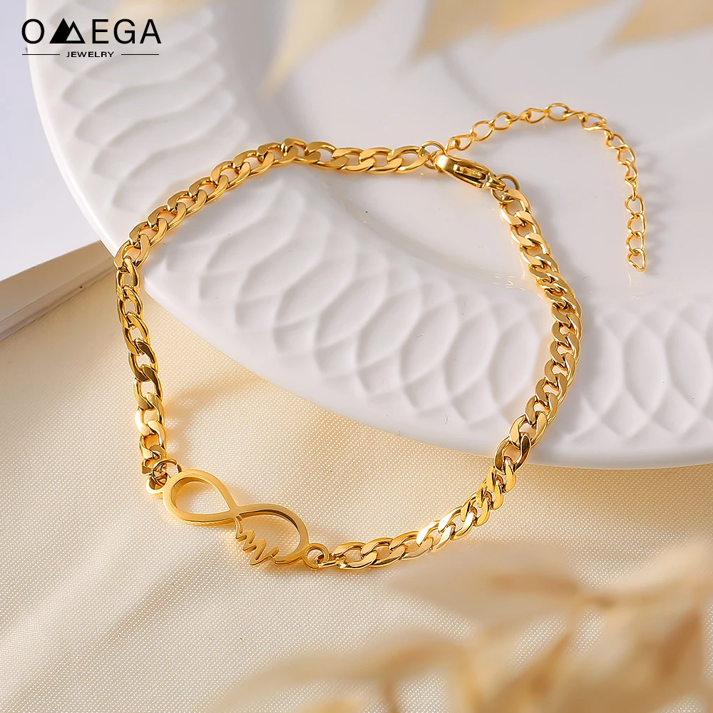 Браслеты на ногу женские из нержавеющей стали ювелирные украшения лодыжку с