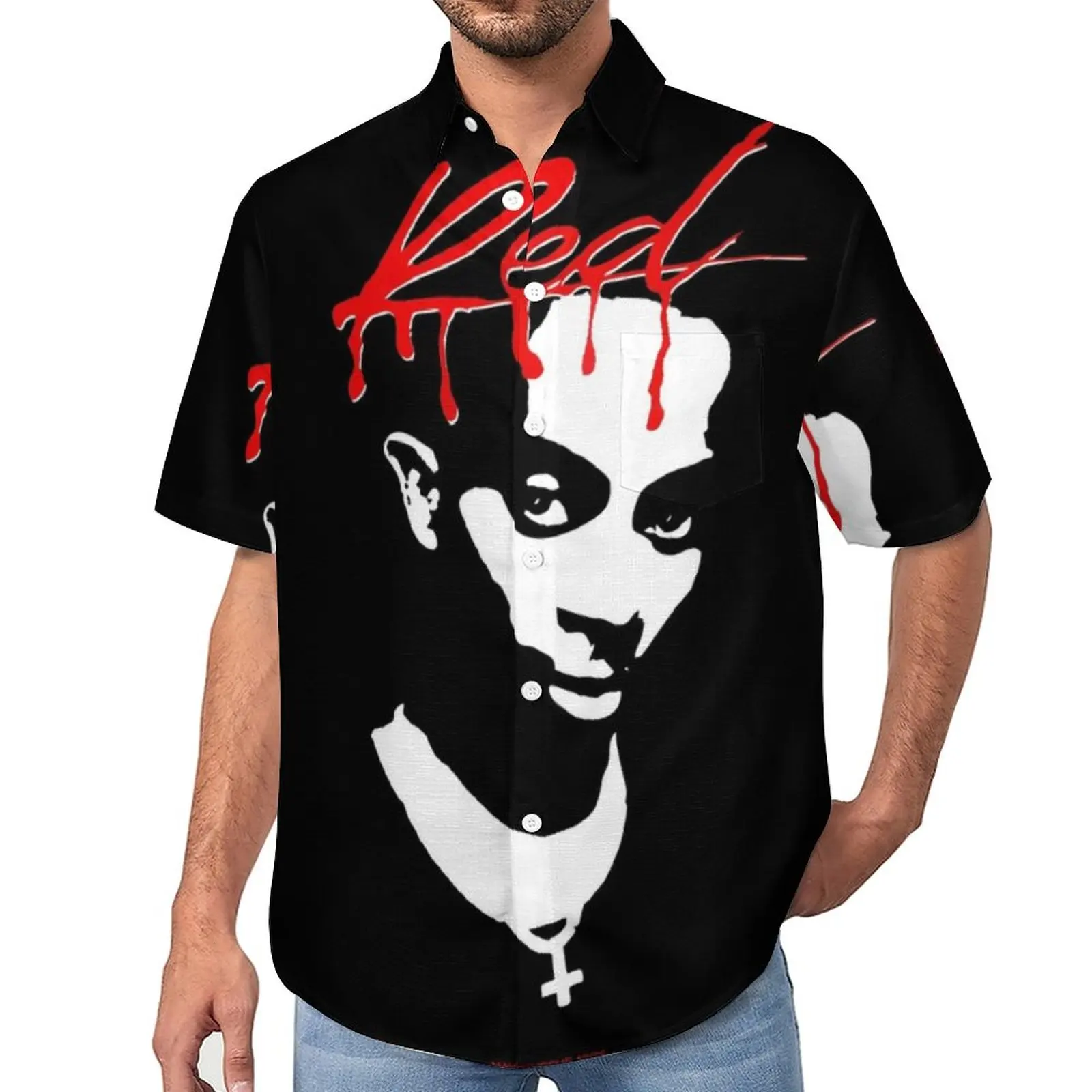 

Whole Lotta Red Carti повседневные рубашки Playboi Carti рубашка для отдыха Летние уличные блузки мужские размера плюс с графикой