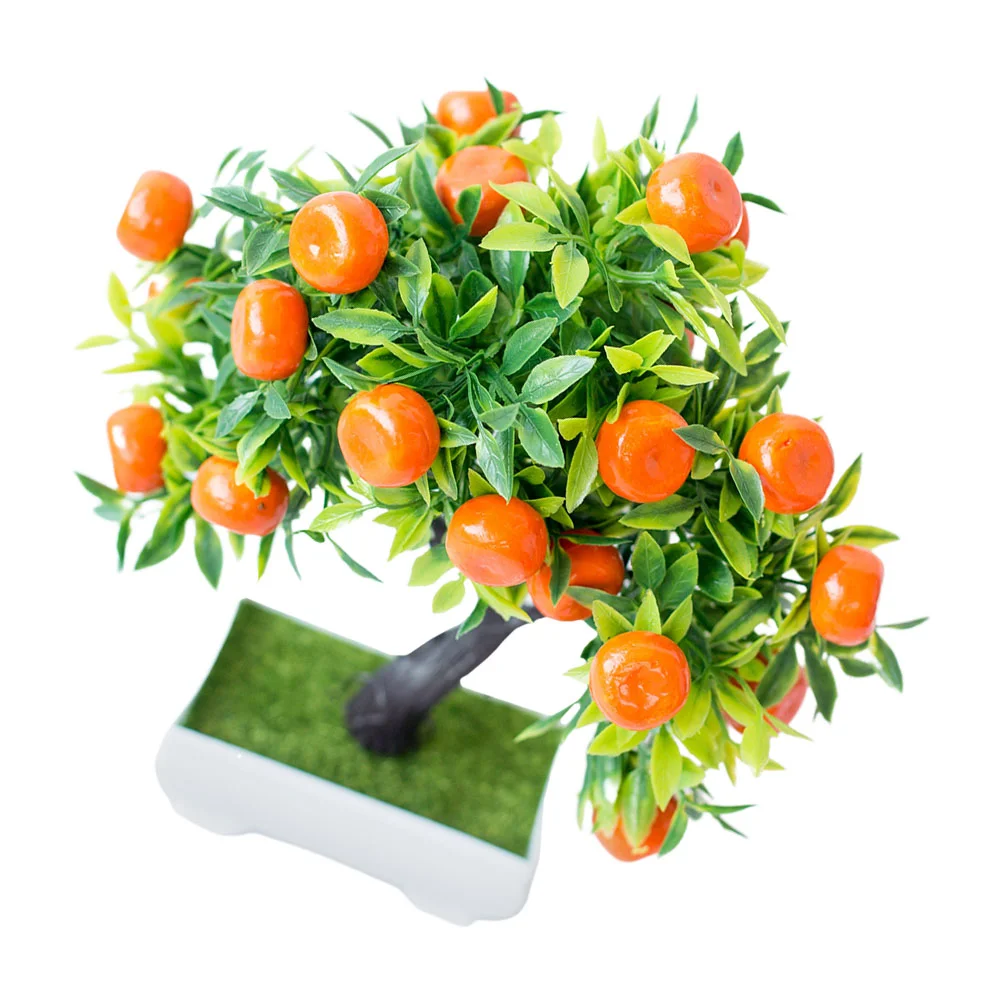

Decorations Artificial Orange Simulated Fruit Tree Bonsai Faux Simulation
