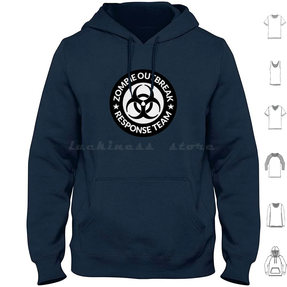 

Zombie Response Team ( Biohazard / Circle / White ) Hoodie cotton Long Sleeve Zombie Outbreak Response Team Apocalypse Walker