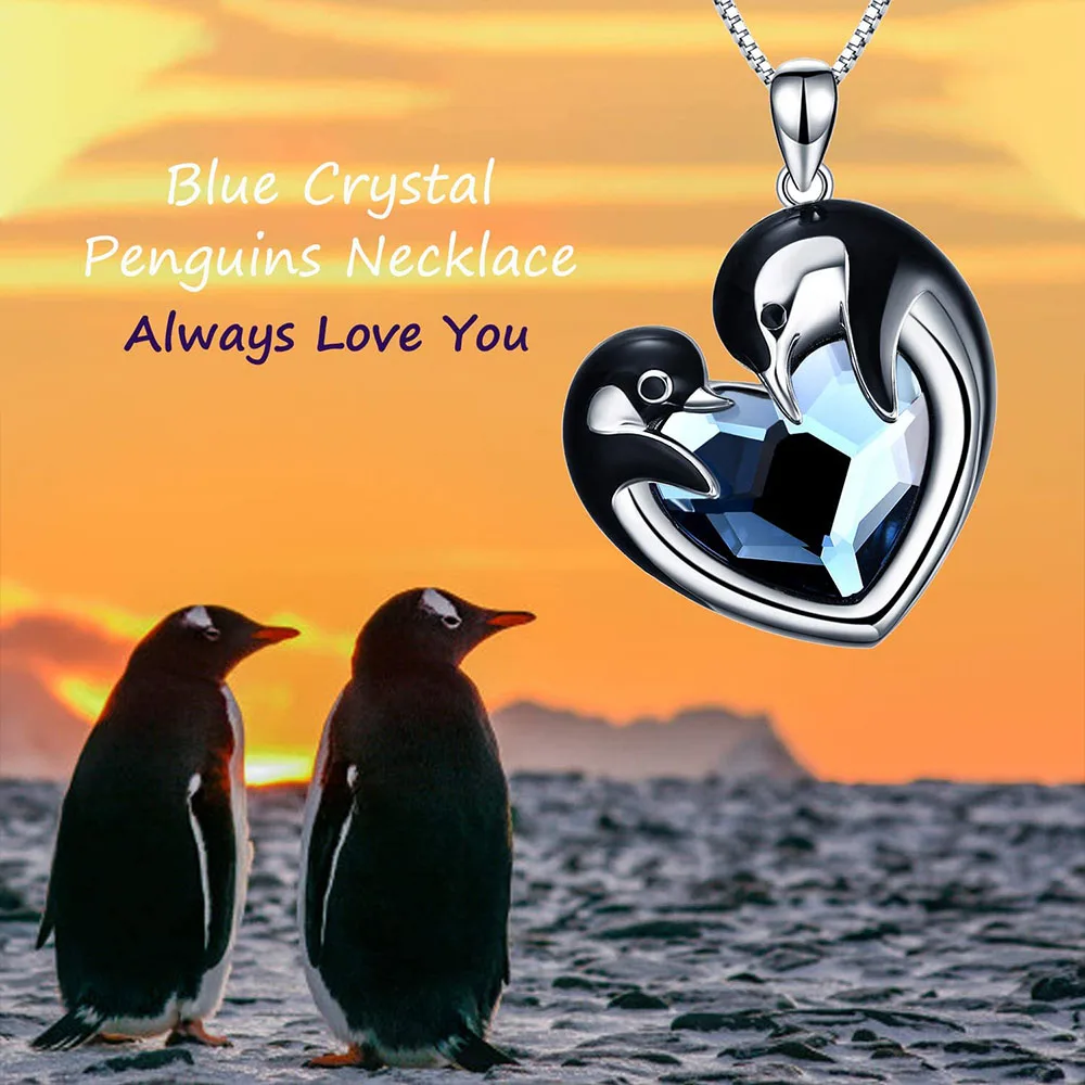 

Fashion Classic European and American Style Couple Penguin Necklace To Send Boyfriend and Girlfriend Anniversary Gift
