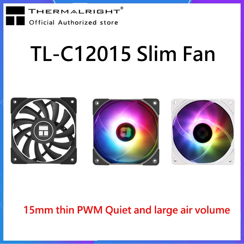 

Thermalright TL-C12015 series PWM Computer Case Silent 4 Pin Cooling Fan Ultra-Thin Performance Fan CPU Cooling Fan 120x120x15mm