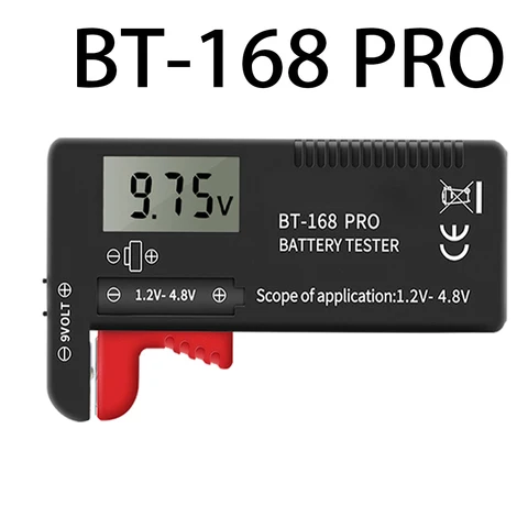 Тестер батареек BT-168, AA/AAA/C/D, 1,5 В/9 В, в ассортименте