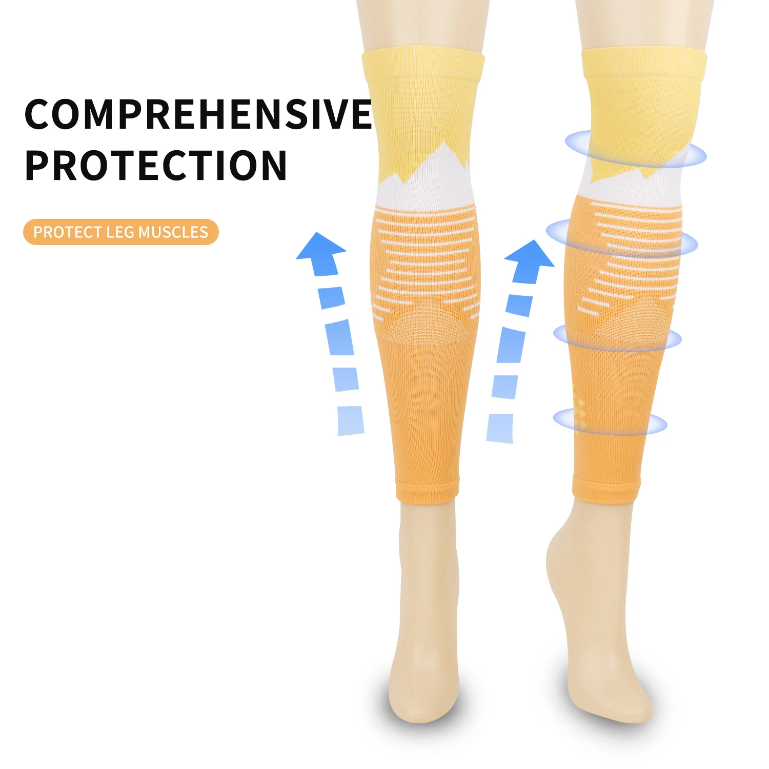 Men's and women's sports pressure socks professional fitness running jump rope knee pads yoga slimming leg calf