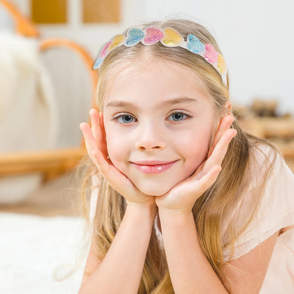 

New Sweet Cute Sequin Transparent Headband Fashion Fresh Quicksand Children's Girl Scrunchies Hair Ties Hair Accessories