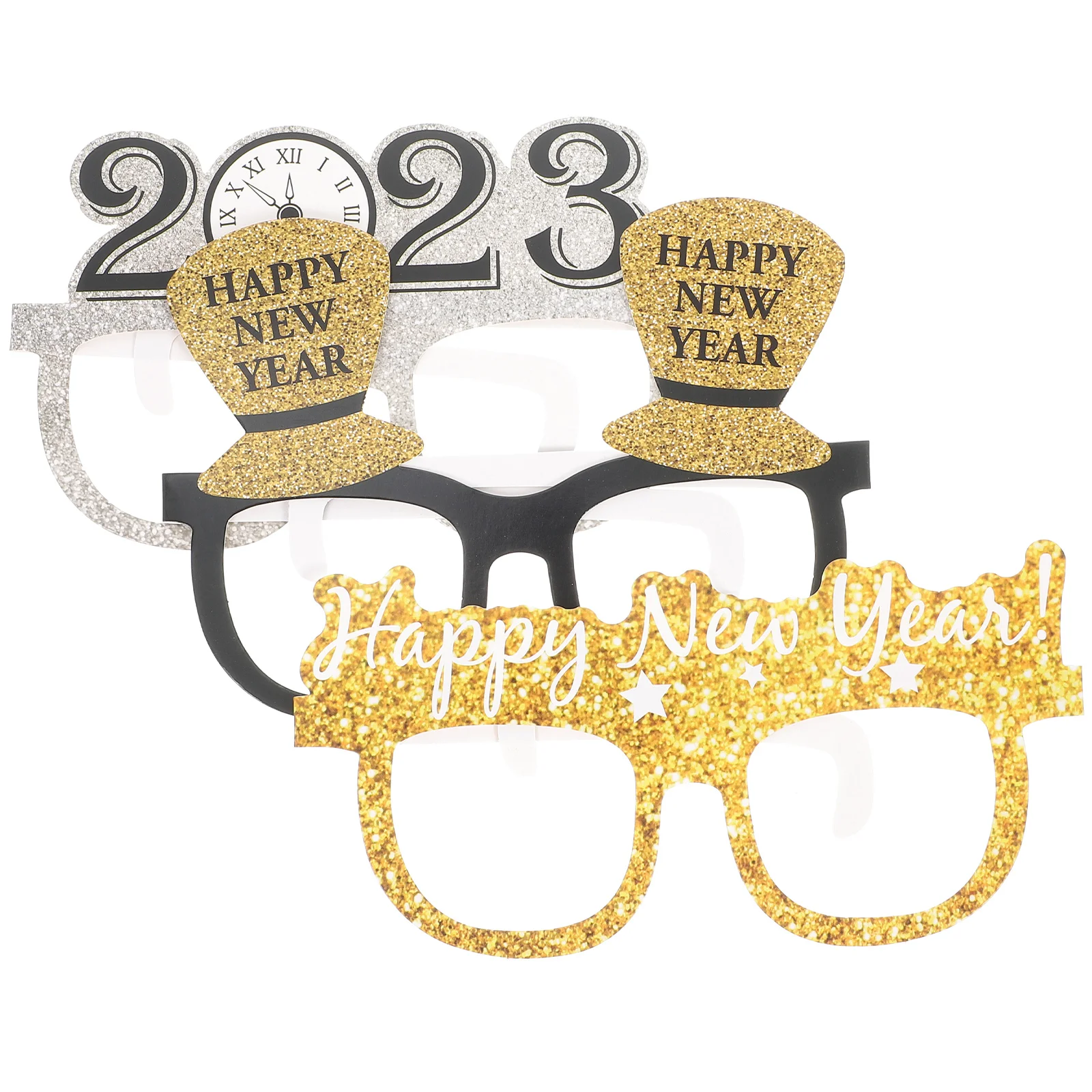 

New Party Eyeglasses Years Year Glasses Eyewear Eve Photo Props Sunglasses Supplies Frame Funny Happy Dress 2023Christmas