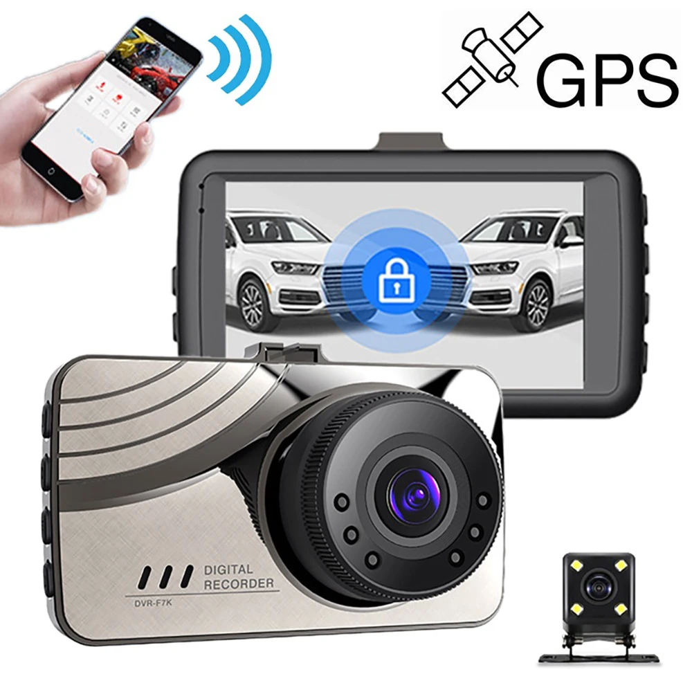 

Car DVR WiFi 3.0" Full HD 1080P Dash Cam Rear View Night Vision Video Recorder Black Box Auto DVRs Camera Dashcam GPS Tracker