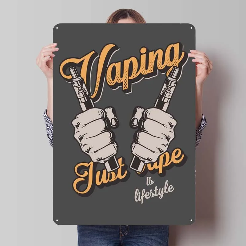 Электронная сигарета Vaper Chainsmo Ржавый металлический постер жесть знак эльф декор