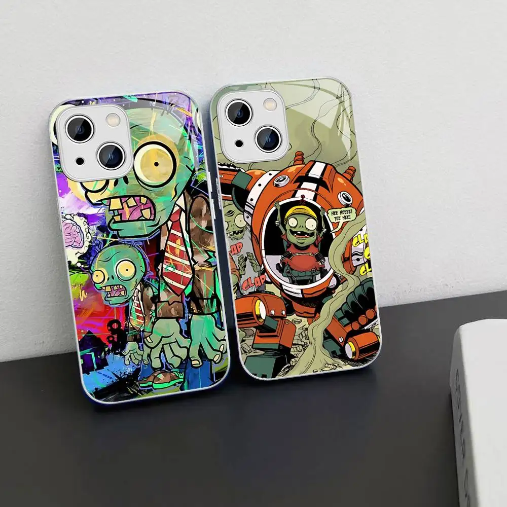 Фото Защитное стекло P-Plants Vs Z-Zombies для Iphone 14 13 12 11 Pro Mini XS MAX 14Plus X XS XR Fundas №5