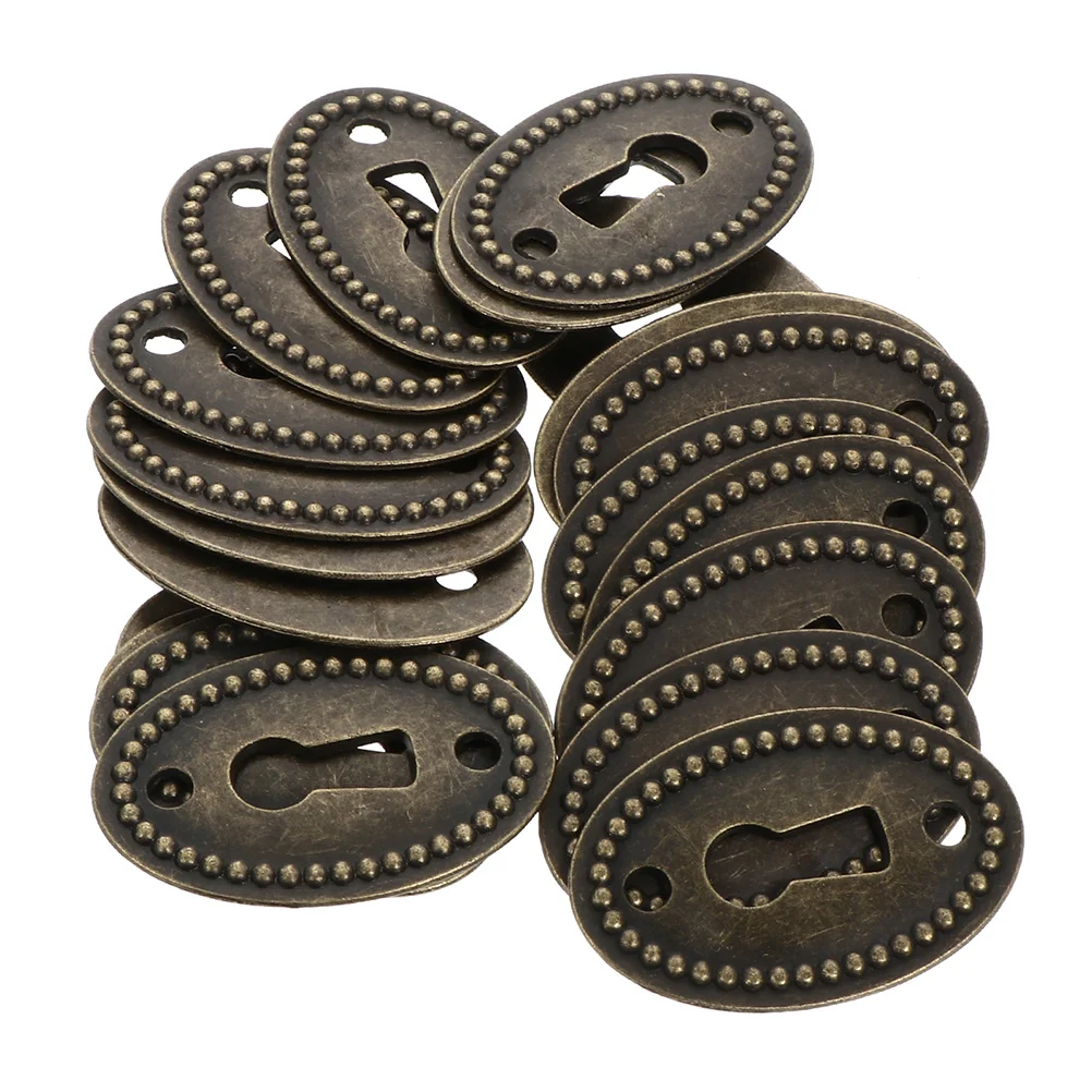 

30pcs Oval Antique Keyhole Cover Skeleton Keys Hole Cover Keyhole Protector
