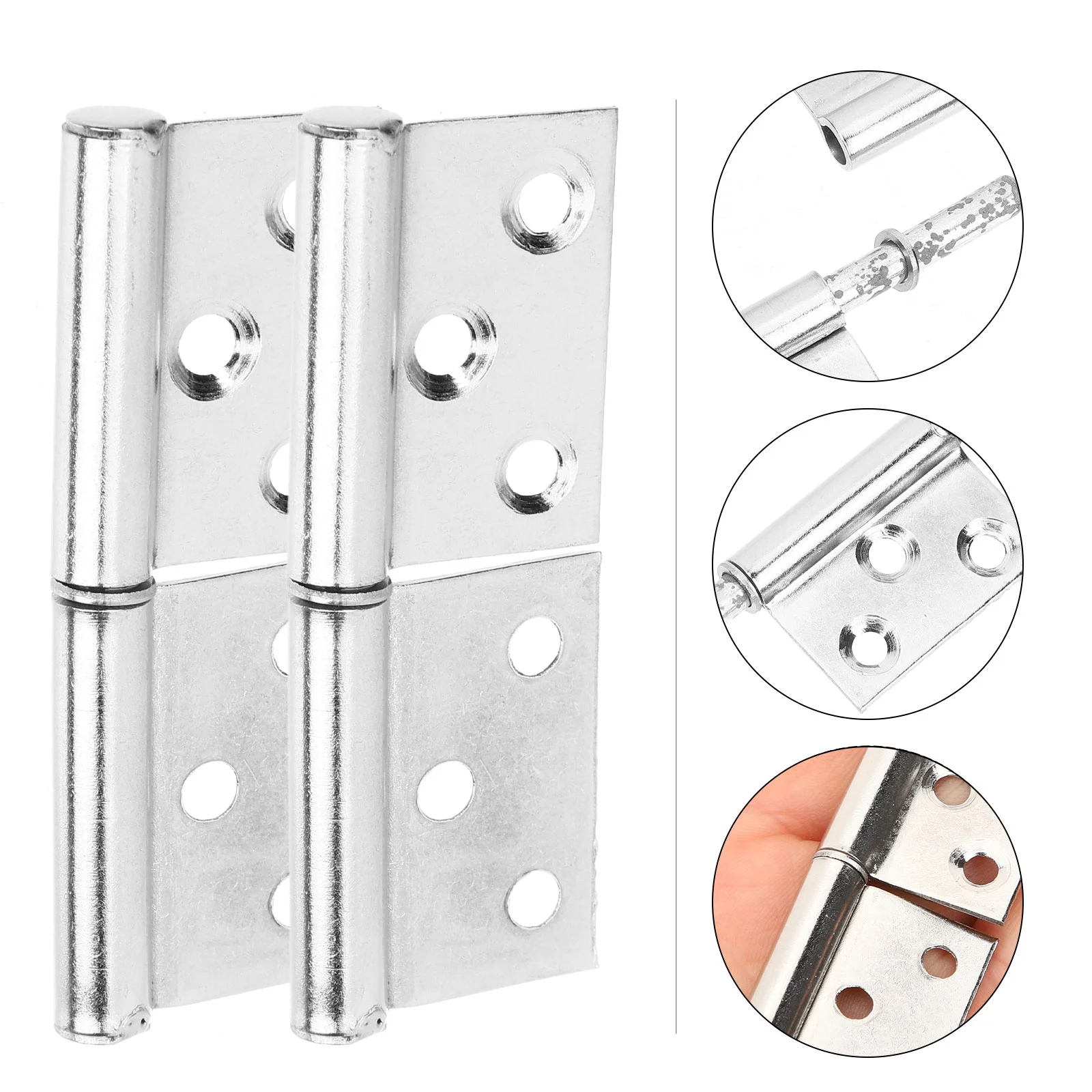 

12pcs Sturdy Gate Hinge Bifold Door Hinges Hinges Detachable Door Hinge Stainless Steel Hinges